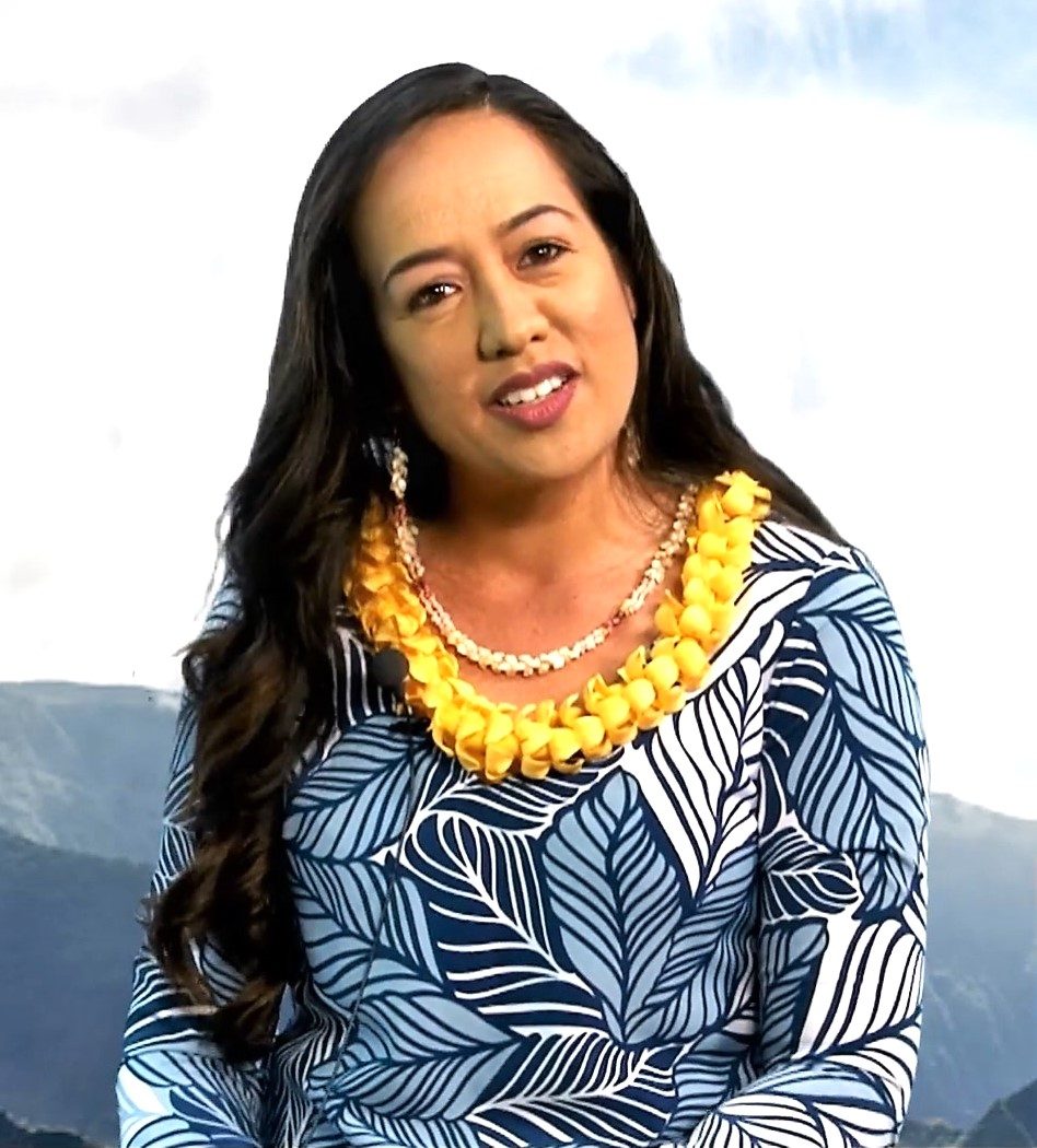 Raiatea Helm, Hawaiian falsetto vocalist, during a ThinkTech Hawaii interview